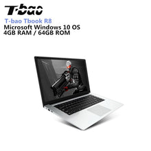 Load image into Gallery viewer, T-Bao Tbook R8 Laptop Full HD 15.6 Inch 4GB RAM 64GB Windows 10 English Version Intel Cherry Trail X5-Z8350 Quad Core 1.44GHz